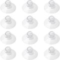 12 Pieces 1.2 inch Small Clear Suction Cups for Glass Without Hooks Without Holes Thick Professional Strength Sucker Pads for Organization Decoration Window Bathroom Car Radar Detector