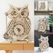 Hxoliqit Christmas Wall Clock Creative Easy to Read and Set 3D Wooden Puzzle Owl Clock DIY Home Decoration L Aser Cut Mechanical Model Stunning Gifts For Adults And Teens (Owl Clock)