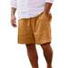 YUHAOTIN Bike Shorts for Men Spring and Summer Pant Casual All Solid Color Painting Cotton Linen Loose Plus Size Trouser Fashion Beach Pockets Short Cycling Shorts Men Padded