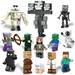 13 Pcs/Set Mine-craft Mini Figures Building Blocks Toys Game Pixelated Miner Character Action Figure Building Kits Collection Display Toy for Boys Girls