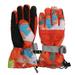 1 Pair Winter Thicken Gloves Graffiti Skiing Gloves Outdoor Warm Keeping Equipment