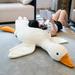 Perfect Tanha Goose Stuffed Animal 6 Foot Very Big Huge Goose Plush Pillow Toy Cute Giant White Goose Stuffed Animal Duck Plush Pillow 75 Inch
