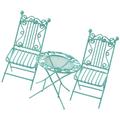 Mini Wrought Iron Table and Chairs House Furniture Dinning Decor 3 Pcs Decorations Baby Ornament Toy