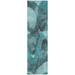 Addison Rugs Chantille ACN536 Teal 2 3 x 7 6 Indoor Outdoor Runner Rug Easy Clean Machine Washable Non Shedding Entryway Hallway Living Room Dining Room Kitchen Patio Rug