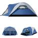 GYMAX Camping Tent 6 Person 10â€™x 10â€™ Waterproof Windproof Family Tent with Rain Fly Screen Room Mesh Windows & Carrying Bag Easy Set Up Double Layer Tent for Camping House Outdoor Dome Tent