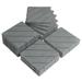 IVV Plastic Interlocking Deck Tiles Outdoor All Weather Waterproof Flooring Deck Tiles Patio Floor Tile for Pool Balcony Backyard Porch (Twill 12 Square Dark Gray 27 Pack)