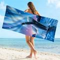 WLAGOOD Oversized Beach Towel Clearanceï¼�27x59 Pool Camping Swim Clearance Towels for Adult XL Travel Blanket Cruise Vacation Accessories Essentials Lounge Chair Cover Blue Stripe Boho