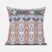 26 x 26 in. Taj Garden Columns Duo Broadcloth Indoor & Outdoor Zippered Pillow - White Pink & Blue
