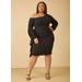 Plus Size Draped Off The Shoulder Dress