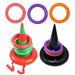 10 Pcs Witch Hat Ring Toss Game PVC Toss Game Inflatable for Christmas Halloween Parties
