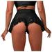 Womens Soft Shorts Bikini Mini Ruffled Lace High Waist Dance Pants Tight Pants Running Gym Stretch Fashion Short Basic Dailywear Casual Summer Clothes Golf Comfy Short