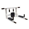 Home Gym Wall Mount Pull Up Bar Raise Dip Station Vertical Knee Exercise Equipment Multifunctional Strength Training White Max Load 440lbs