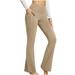 VBARHMQRT Compression Leggings Women Topko Hot Style Flared Leggings Fitness Yoga Pants Wide Leg Slim Sports Boot Cut Yoga Pants