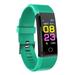 115 Plus Smart Watch Men Women Waterproof Sport Smart Wristband Bluetooth Heart Rate Fitness Bracelet Smartwatch for Android IOS green