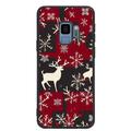 Vintage-Christmas-Plaid-Reindeer-Snowflake-Red-Black-Winter-343 phone case for Samsung Galaxy S9 for Women Men Gifts Soft silicone Style Shockproof - Vintage-Christmas-Plaid-Reindeer-Snowflake-Red-Bla
