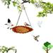 Lmueinov Hanging Bird Feeder Bird Feeder Hanging For Garden Yard Outside Hanging Bird Feeder Tray - Metal Mesh Platform Feeders For Birds Outside Outdoors Hanging For bird feeder window bird feeder