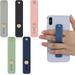 Phone Loop Finger Holder 5pcs Phone Grip Straps Silicone Phone Finger Strap Finger Cell Phone Grip Universal Finger Kickstand for Most Smartphones(Black Blue Pink Green Grey)