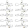 AMERTEER Accessory Cord with One Led Light Bulb Christmas Village Accessories Sets for Christmas Indoor- 6 Feet Ul-Listed White Cord with On/Off Switch Plugs Perfect for Holiday Decors C