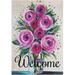 Hyjoy Colorful Flowers Welcome Garden Flag 28 x 40 Inch Vertical Double Sided Welcome Yard Garden Flag Seasonal Holiday Outdoor Decorative Flag for Patio Lawn Home Decor Farmhous