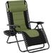 Zero Gravity Chair Foldable Patio Lounge Chair with Adjustable Headrest & Cup Holder Poolside Backyard Beach Support 330lbs