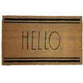 YSSY Hello Door Mat - 18 x 30 Welcome Mat - pp Coir Coconut Fiber and Waterproof Rubber Back - Cute Decor Indoor and Outdoor Rug for Front Porch Entrance Entryway Patio