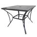 Living Accents Pacifica Black Square Aluminum Dining Table