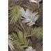 Yarpeq Premium Tropical Palm Tree Leaves 8X10 Indoor Outdoor Area Rug Brown/Green Stain Fade Resistant Rug For Patio Porch Lanai Pool Kitchen Bedroom