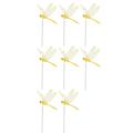 Oneshit 8PCS Dragonflies Garden Pole Decorative Garden Flowers Potted Ornaments Artificial DragonflyStakes Indoor Outdoor Yard Garden Flower Pot Decoration Home Decor On Clearance