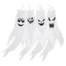 4pcs Halloween Windsock Flags Ghost Wind Socks Garden Hanging Glow Windsocks