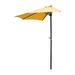 9ft Yellow Half Round Patio Umbrella Outdoor Half Patio Umbrella Bistro Wall Balcony Door Window Sun Shade Umbrella Outside Bath Adjustable Water & UV-resistant Heavy Duty Aluminum Steel Polyester