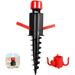 Beach Umbrella Sand Anchor Beach Beach Bases Safe Screw Spike for Strong Wind with Hanging Hook Screw Bracket for Sand Lawn Patio Garden Parasols (1 PCS)