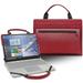 Lenovo IdeaPad 5 Laptop Sleeve Leather Laptop Case for Lenovo IdeaPad 5with Accessories Bag Handle (Red)