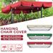 Patio Swing Canopy Replacement Cover Outdoor Swing Canopy Replacement Top Patio Canopy Swing Cover for Garden Yard Red