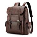 lulshou Backpack for School Leather Laptop Backpack For Men Work Business Travel Office Backpack College Bookbag Casual Waterproof Computer Backpack Fits Notebook 15.6 Inch