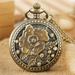 Vintage Style Hollow Flowers Quartz Necklace Pocket Watch Men Women Gifts