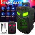 6000W Portable Bluetooth 5.0 Speaker Sub woofer Heavy Bass Sound Party System