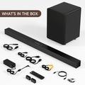 TOPTENG 2.1 Channel TV Soundbar Speaker - Wireless Bluetooth Sound bar Home Theater Stereo System w/Subwoofer HDMI-ARC Optical USB AUX Remote Control - BS-18E