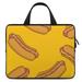 LAKIMCT Yellow Hotdog Laptop Bag Computer Bag Briefcase Messenger Bag Waterproof Laptop Case for Work 13 inch