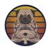 Disketp Pug Dog Yoga Small Mouse Pad 7.9x7.9 Inches Washable Round Mousepad For Office Laptop Computer Non-Slip Rubber Base Mouse Pads For Wireless Mouse