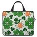 LAKIMCT Green Patricks Day Laptop Bag Computer Bag Briefcase Messenger Bag Waterproof Laptop Case for Work 10 inch