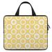 LAKIMCT Yellow Circle Laptop Bag Computer Bag Briefcase Messenger Bag Waterproof Laptop Case for Work 13 inch