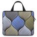 LAKIMCT Grey Blue Abstract Braid Laptop Bag Computer Bag Briefcase Messenger Bag Waterproof Laptop Case for Work 13 inch