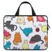 LAKIMCT Colorful Cat Laptop Bag Computer Bag Briefcase Messenger Bag Waterproof Laptop Case for Work 12 inch