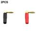 1Pair 90 Degree Right Angle 4mm Banana Plug Connector Audio Speaker Plugs L Type