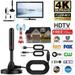 TV Antenna for Smart TV Indoor Antenna TV Digital HD Indoor Support 4K 1080p with Signal Booster- 16.4ft Coax HDTV Cable Support All Digital TV