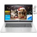 HP 17 Laptop - 17.3 Business Computer Laptops with Intel Core i3 N305 - 16GB RAM 512GB SSD - Intel UHD Graphics - Thin and Light Laptop - Windows 11 Home - Fingerprint - Silver