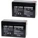 XJY 12V 8AH SLA Battery Replaces UB1280 NP8.5-12 PS-1280 GP1280 12V BP8-12 - 2 Pack