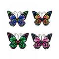 4pcs Metal Butterfly Wall Art Decor Garden Sculpture Statues Butterfly Hanging Decorations for Bathroom Indoor Outdoor Home Bedroom Office Garden 4.7inch