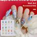 dianhelloya 20Pcs Christmas Nail Art Decoration Cute Snowman Reindeer Socks Gloves Hat Bell Xmas Tree Charms 3D Nail Ornaments Women DIY Manicure Accessories Holiday Gift L