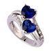 Awdenio Clearance Women Famale Fashion Lover Jewelry Heart Cut & White Zircon Ring Jewelry Double Heart Women s Ring